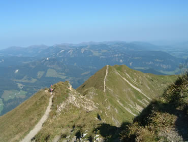 Der Weg vom Fellhorn zum Soellereck
