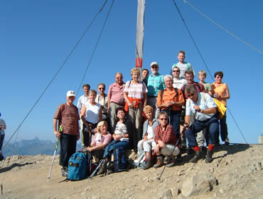 Wanderer am Fellhorngipfel