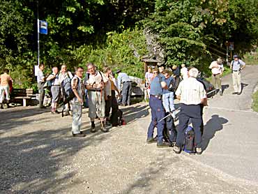 Beginn der Wanderung am Wasserfall Partschins