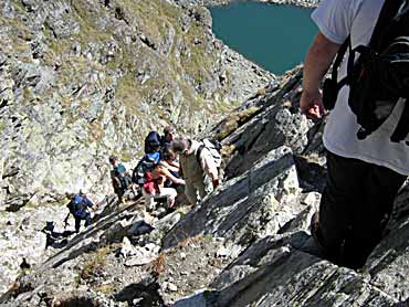 Vor- u. Rckblick beim Abstieg