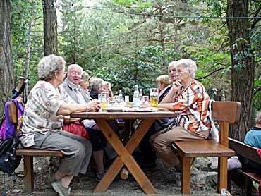 Rast im Biergarten