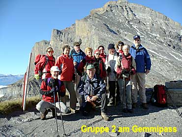 Gruppe 2 am Gemmipass