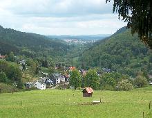 Blick auf Manebach u Illmenau