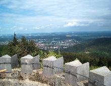 Blick vom Kickelhahn Turm auf Illmenau