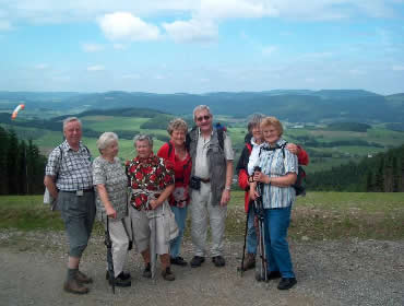 Teilstreckenwanderer am Drachenfluggelaende